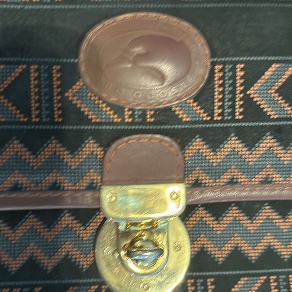 Vintage Red Goose Leather Handbag black & Brown Aztec Pattern Satchel/crossbody - Picture 17 of 17